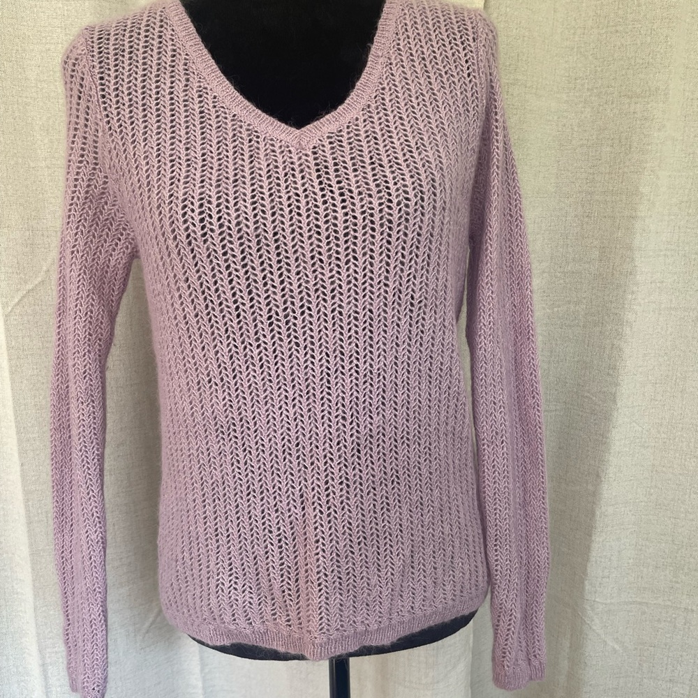 Ann Taylor Lavender V-Neck Sweater